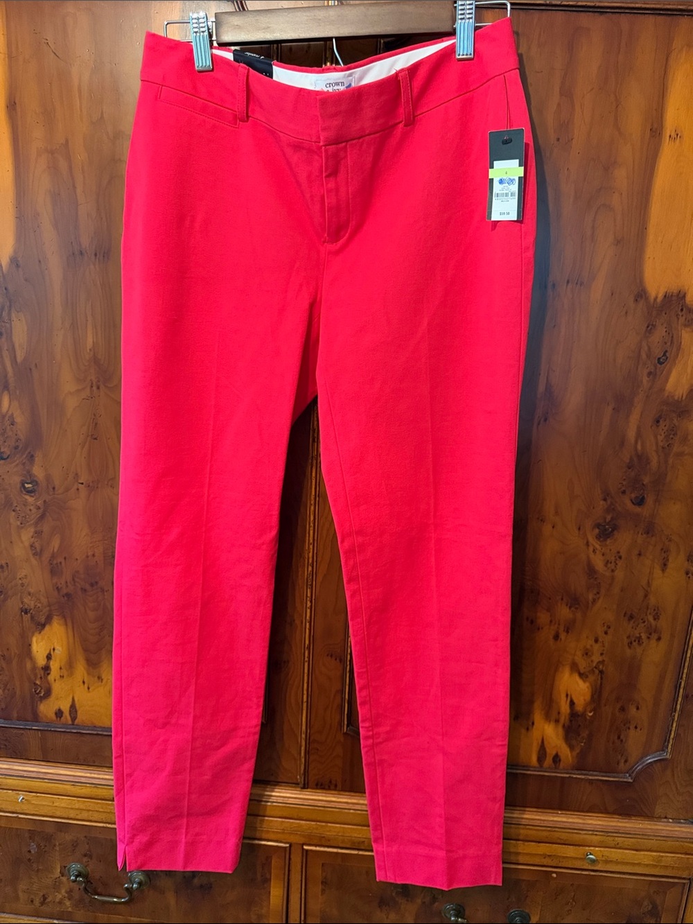 Crown & Ivy Coral Casa Global Traveler Pant Sz 4. NWT .